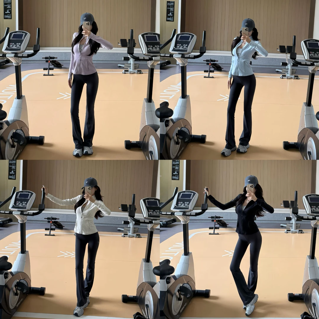 【小仙定制】夏季必备遮肉显瘦提臀裸感运动微喇裤