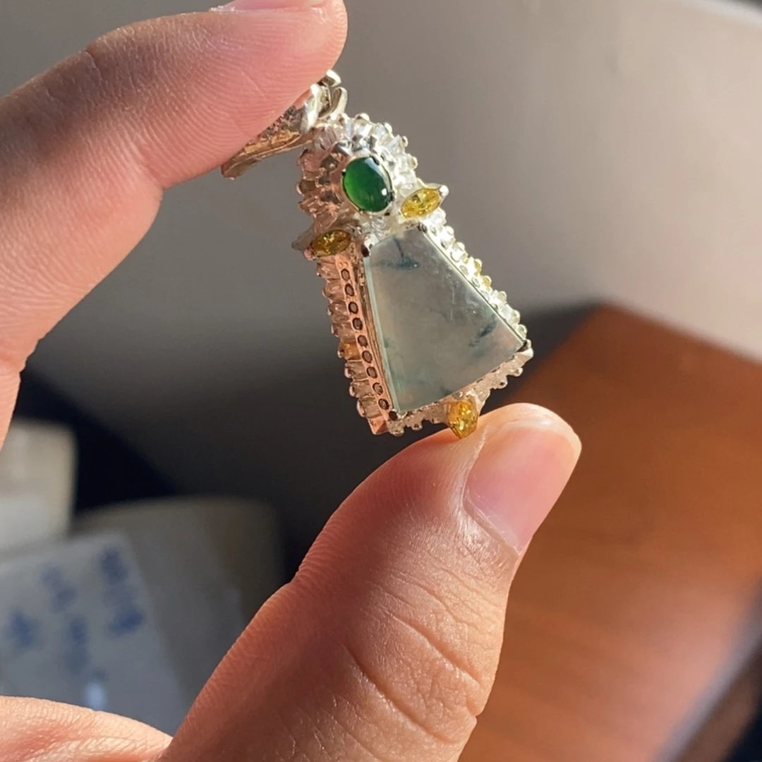 定制翡翠未镶嵌58 缅甸翡翠A货卡14.4