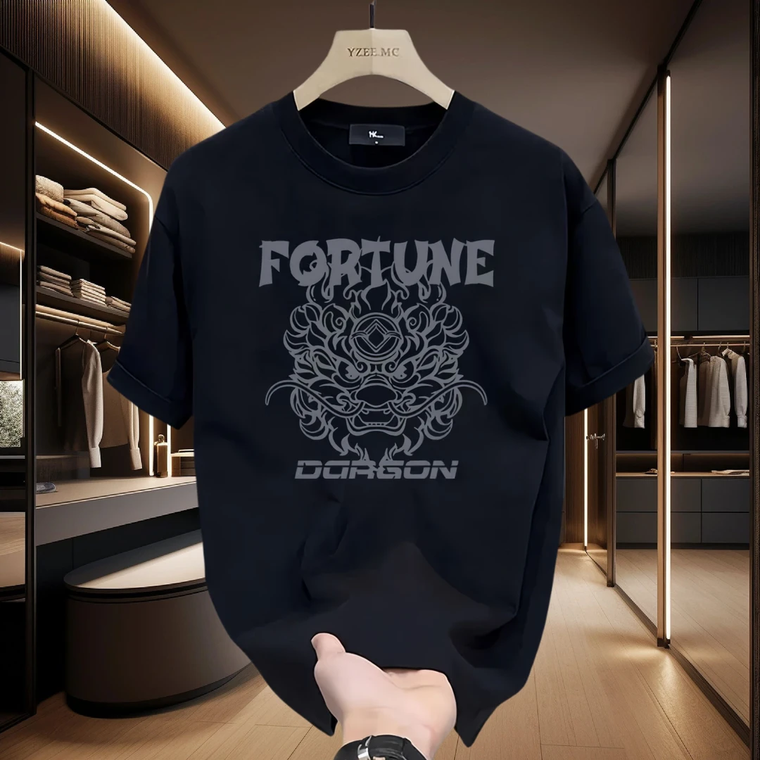 男士男款户外运动时尚休闲夏季印花圆领百搭透气半袖春夏潮流上衣