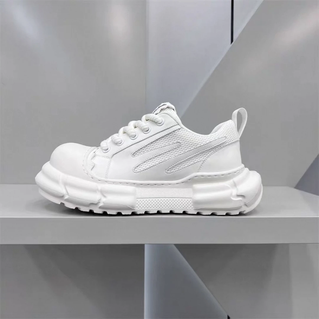 厚底透气休闲男鞋子网面大头鞋2025新款潮牌丑萌增高面包鞋XA139