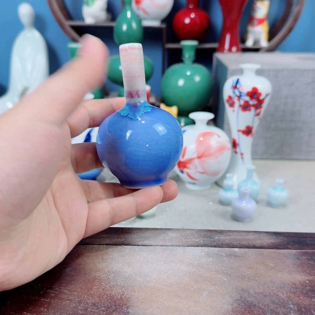 陶瓷手工小花器摆件