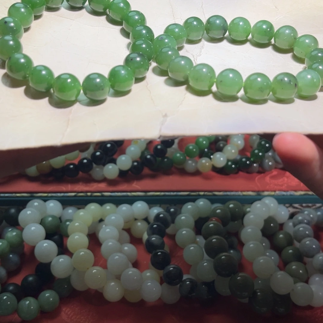 和田玉未镶嵌手链多样性拍一发一