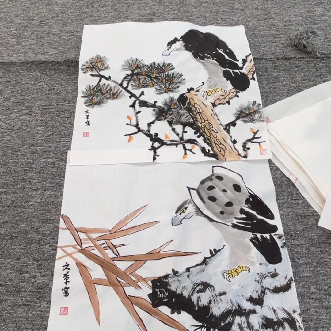 国画仝文革老师三尺斗方两张