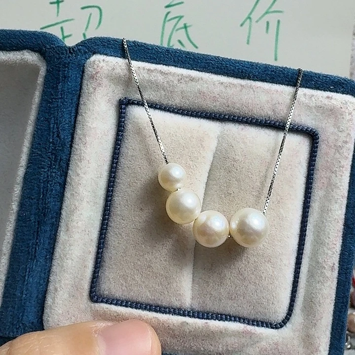 银S925镶嵌淡水珍珠颈饰