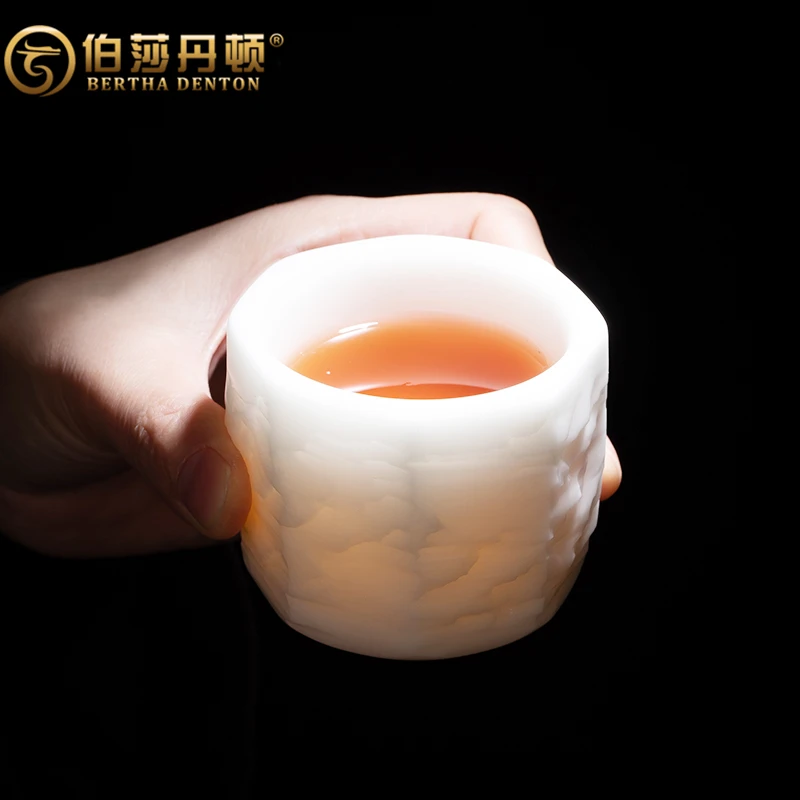 BERTHADENTON/伯莎丹顿冰种玉瓷龙凤主人杯高档陶侣茶杯茶具家用