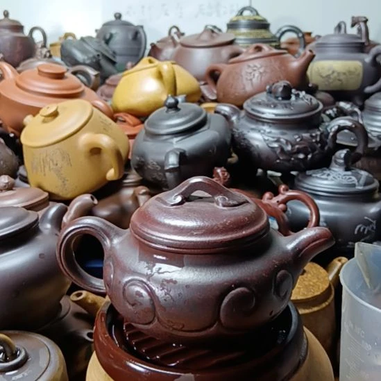 茶壶紫砂宜兴原矿铁血红砂柴烧手工350cc紫砂壶