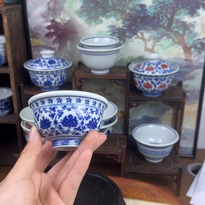 瓷其他缠枝莲小压手