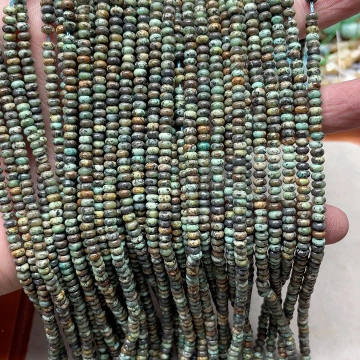 玛瑙/玉髓合金珠宝半成品一条4mm非洲松算盘