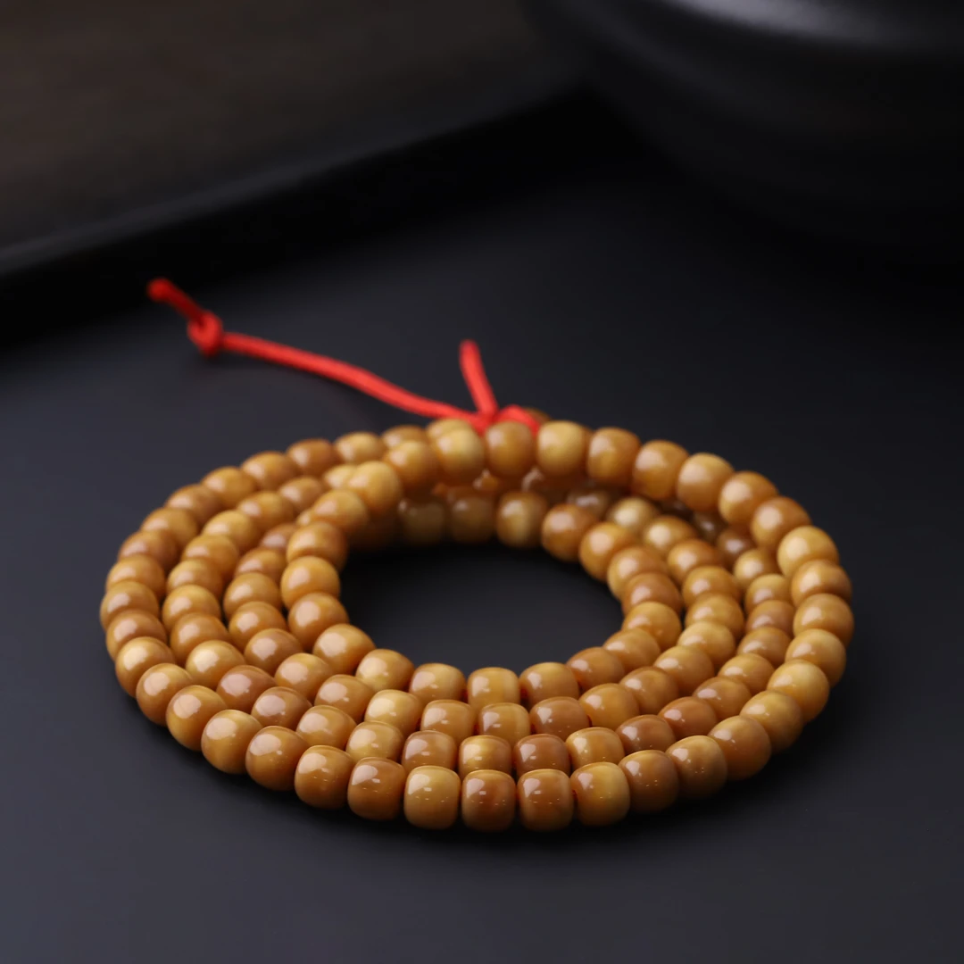 S9112【云端定制全玉化七分透】老型龙脊菩提108文玩长串