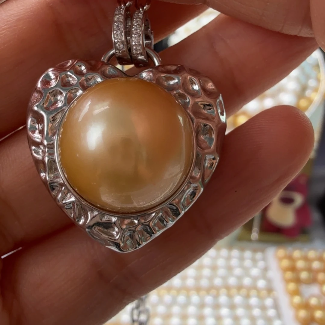 颈饰银S925镶嵌海水珍珠