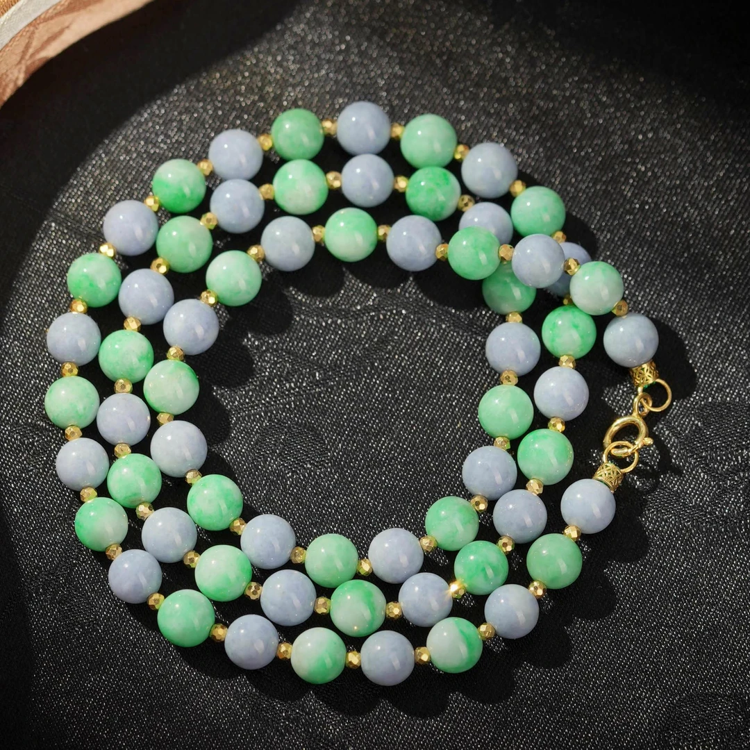 典藏级翡翠18K金项链AD1662约6mm