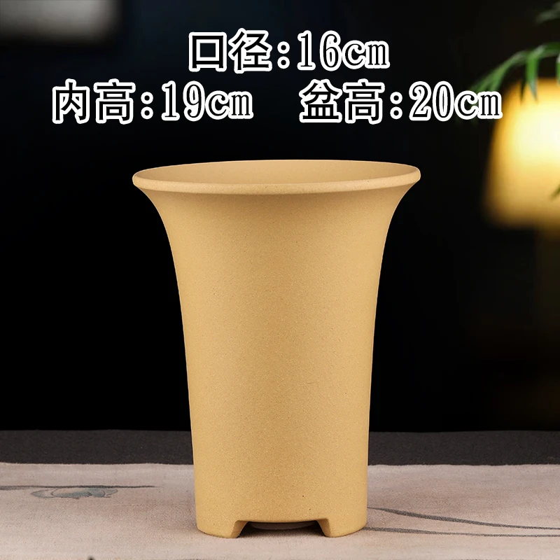 紫砂花盆宜兴花盆清仓兰花专用盆景菖蒲绿植陶瓷君子兰透气大号