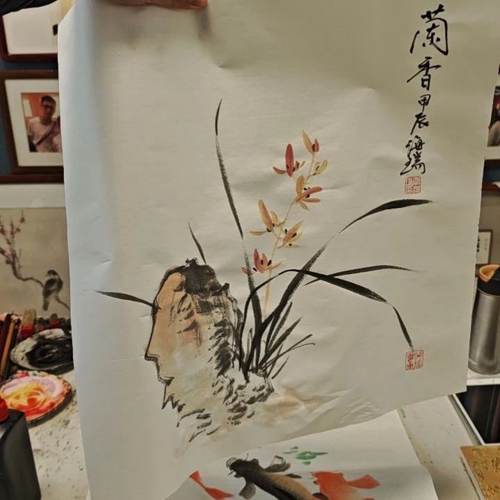 国画贾海瑞老师现场定制