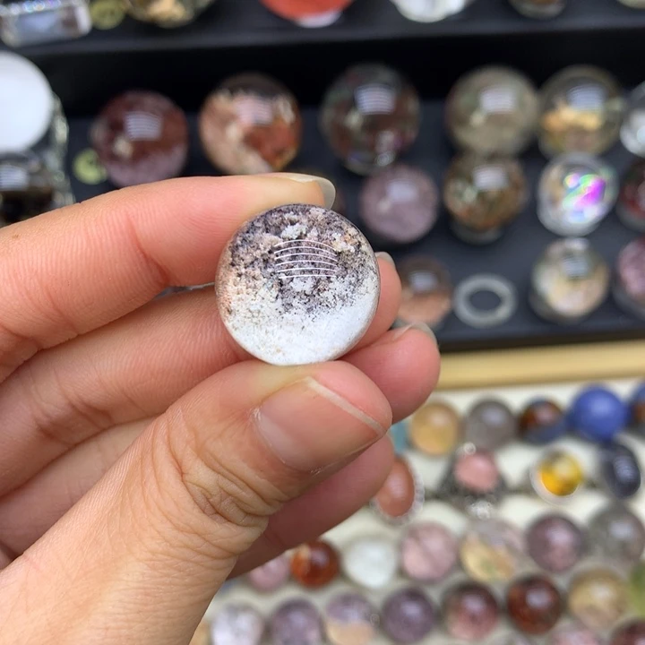 水晶手链未镶嵌嘉***儿天然幽灵打孔看景不退换