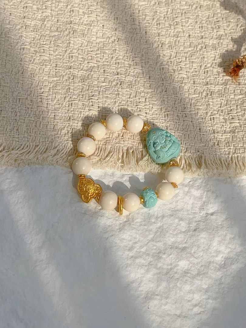 【灵兮珠宝】精品猛犸圆珠手串