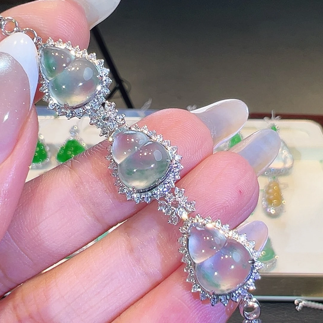 翡翠18K金镶嵌手链翡翠