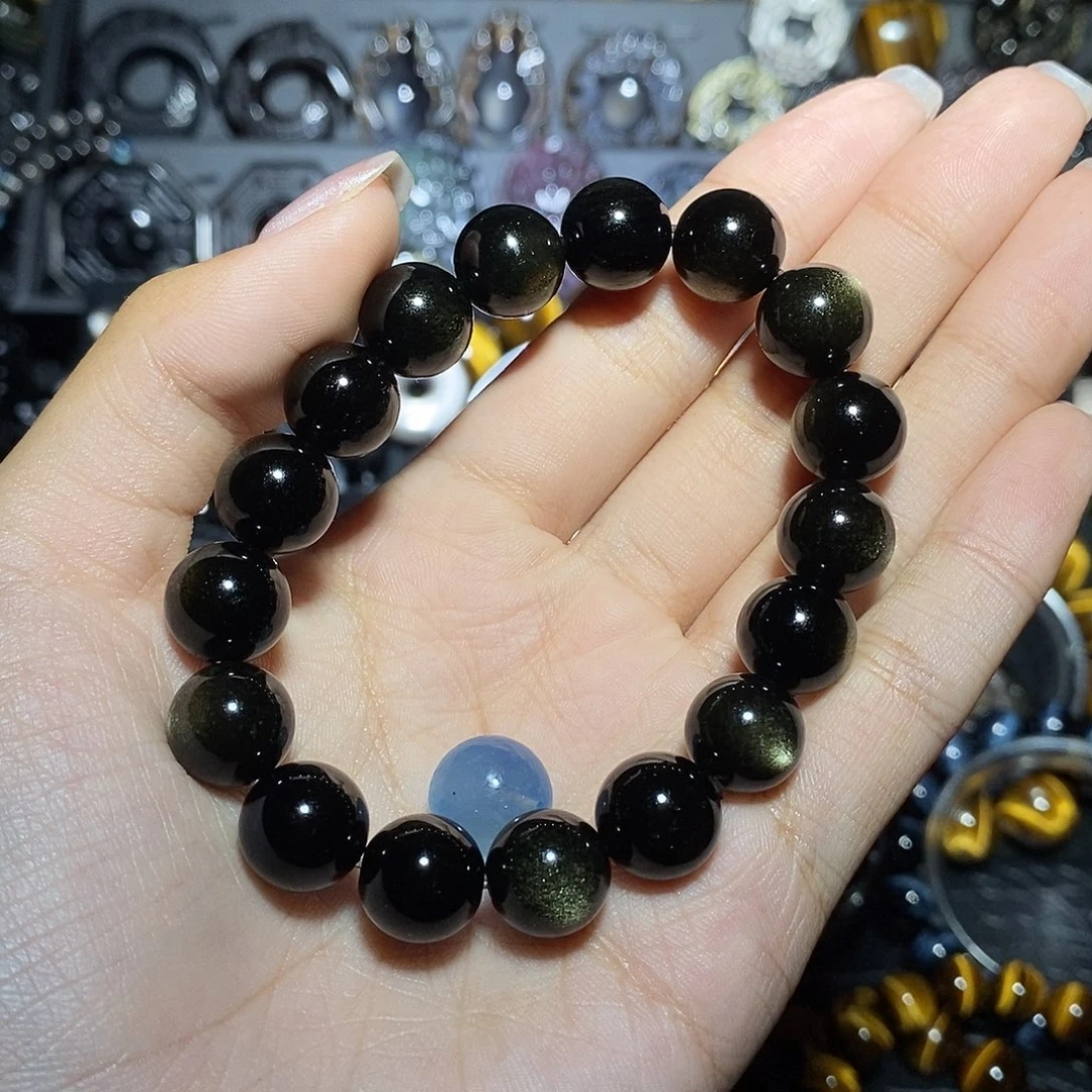 T***1黑曜岩未镶嵌手链