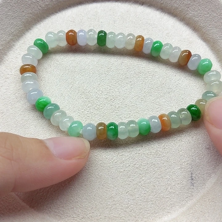 翡翠未镶嵌手链天然缅甸翡翠A货卡6.3