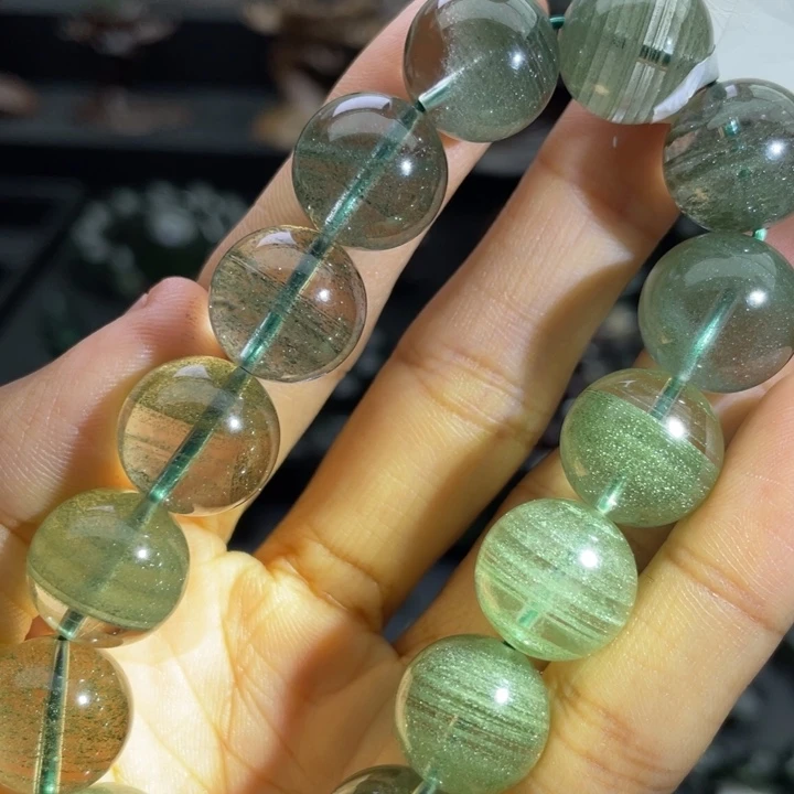 未镶嵌水晶手链绿幽灵千层14