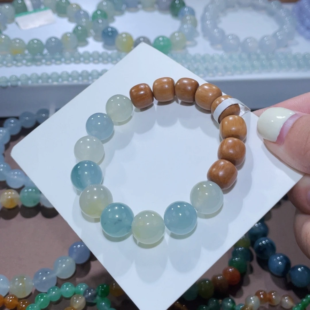 未镶嵌手链翡翠双彩