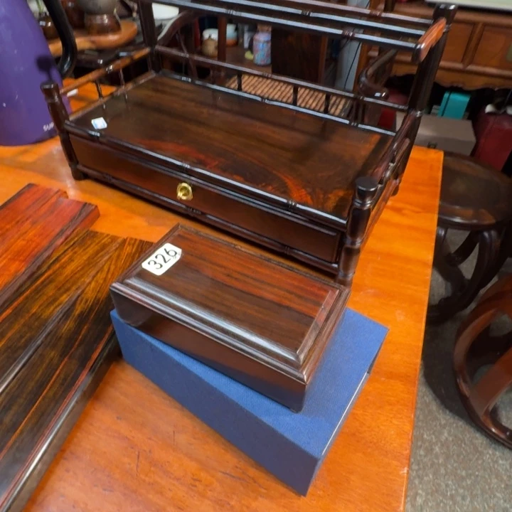 交趾黄檀（大红酸枝）酸枝抽拉盒16-9