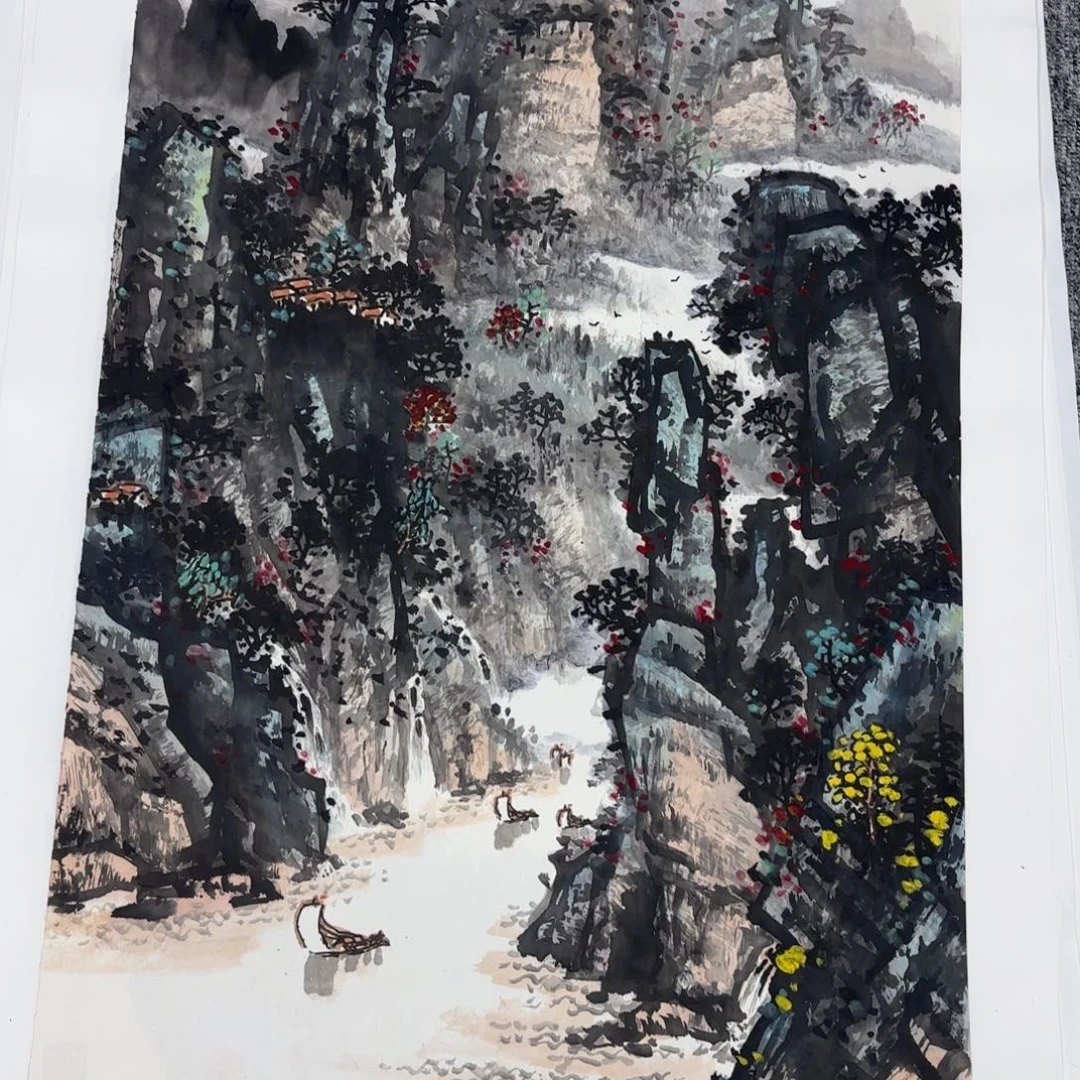 国画绘画作品多次参加全国