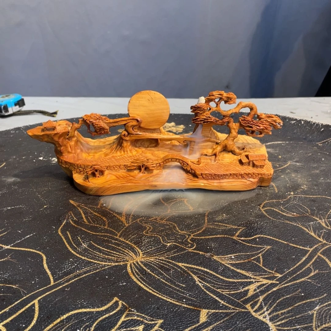 柏木（崖柏）崖柏精工意境山水