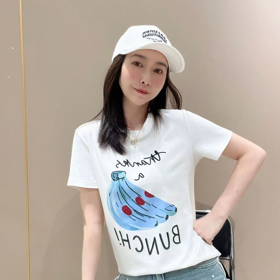 爆款新款创意短袖503504显瘦洋气时尚百搭设计感休闲体恤半袖圆领
