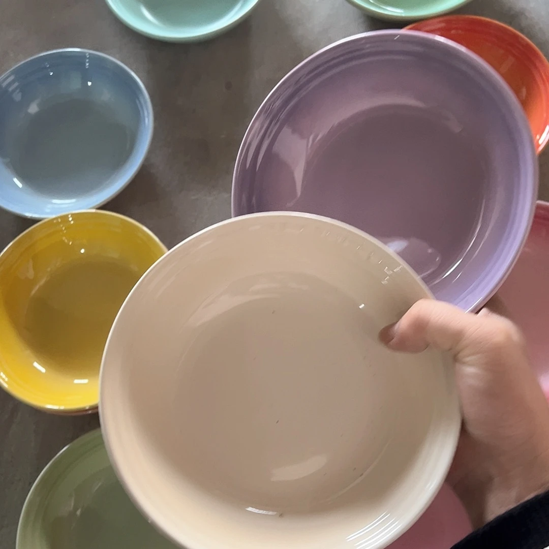 陶瓷 燕麦 奶白 浅紫色