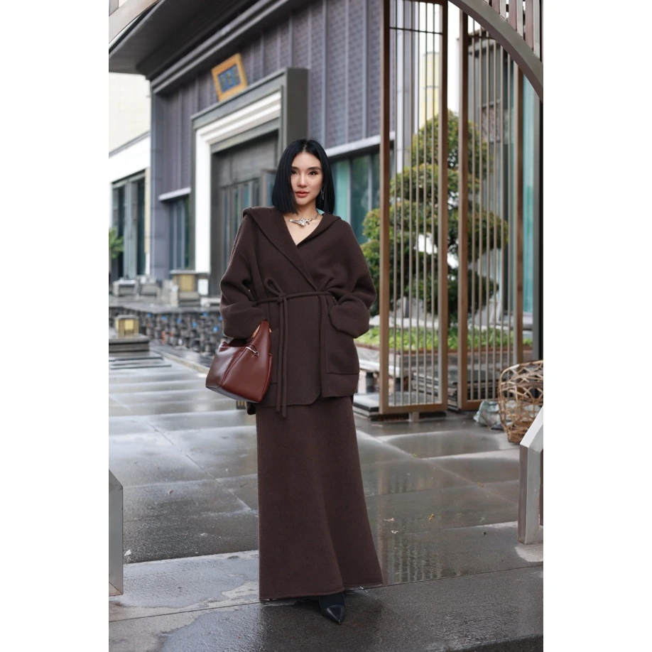 【妙妙精选】HUANGNAJI冬日摩卡-秋冬时尚气质套装24106/24219