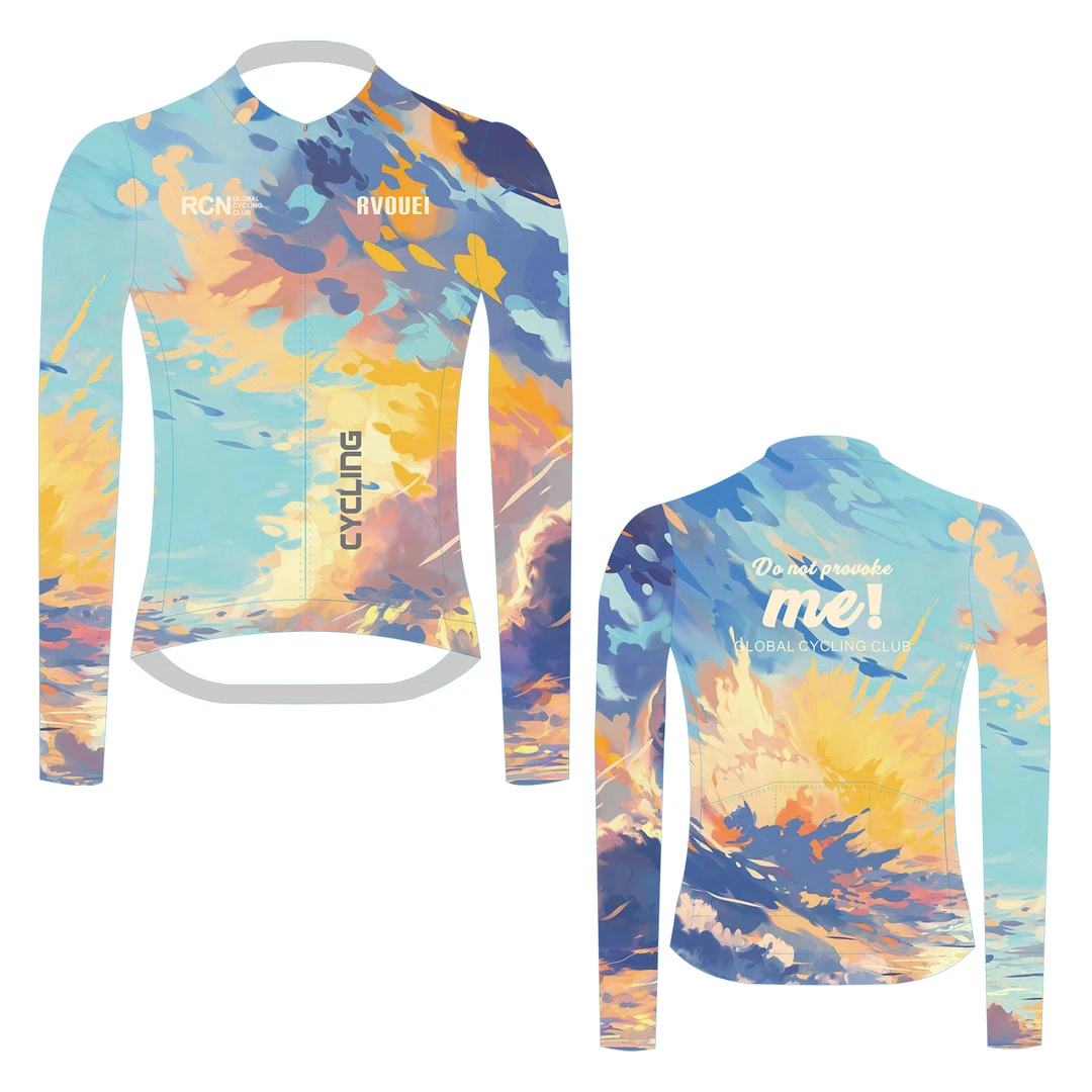 2025夏季帅气男女款骑行服时尚休闲薄款速干透气长袖公路骑行服