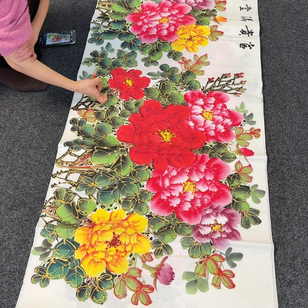 纯手绘国画作品好看小六尺