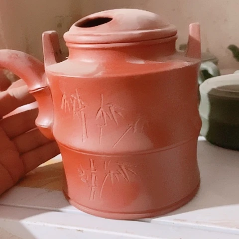 茶壶绿泥宜兴紫砂全手工制作工艺