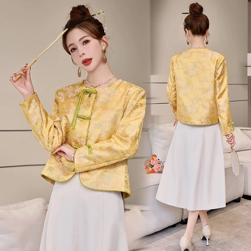 （东方风韵）新款新中式高端上衣国风春季气质外套女
