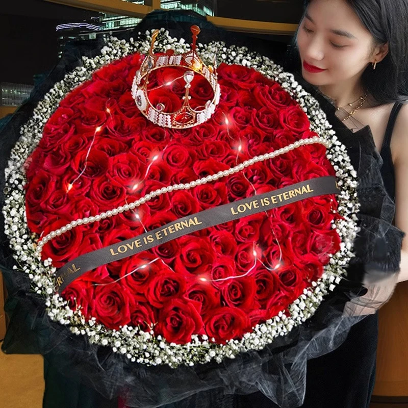 【热恋浪漫❤至死不渝】鲜花红玫瑰大花束送恋人全国同城花店直送