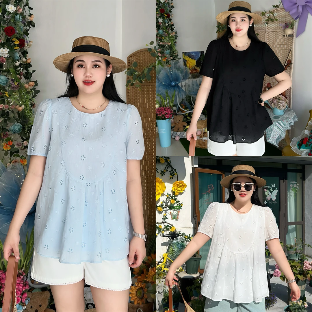 断码捡漏F黄昏五秒/满绣款显瘦减龄娃娃衫15062花契大码200斤胖mm