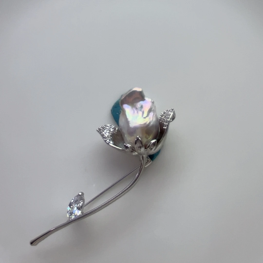 淡水珍珠胸针未镶嵌