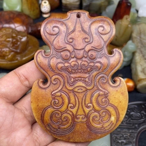 和田玉未镶嵌颈饰65