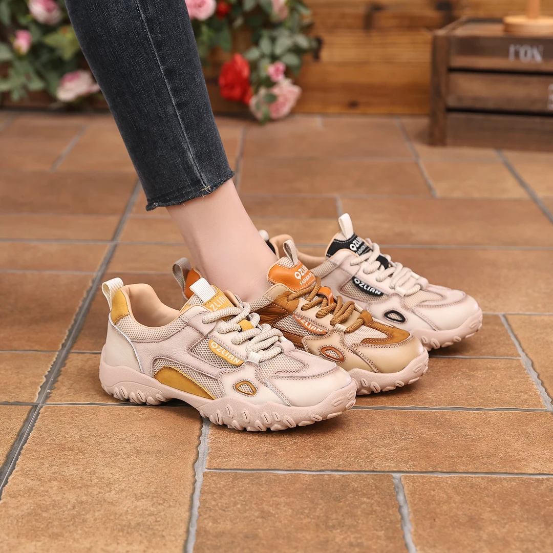 千之恋现货增高4CM2025秋季新款复古风百搭透气软底气质女鞋5695