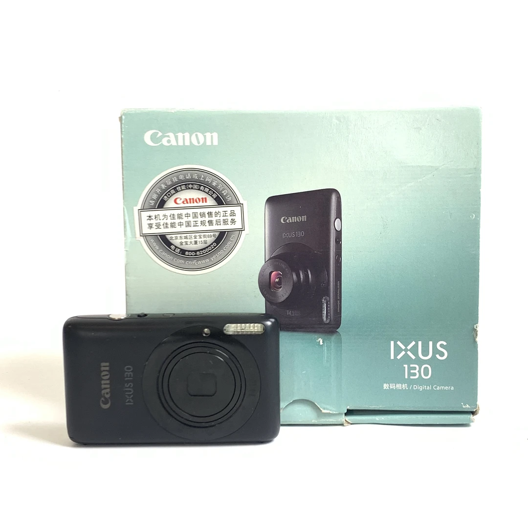 95新 Canon/佳能 ixus130黑色带原盒1410万像素 机皇ccd氛围感
