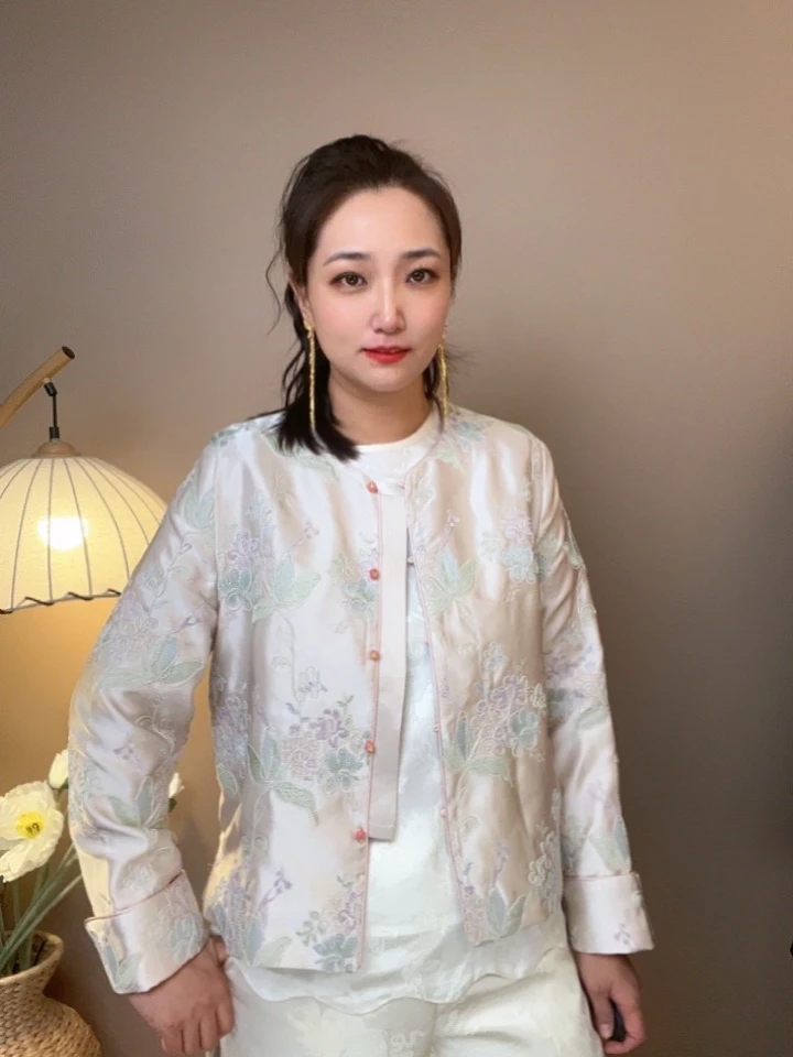 (现货)炎闪闪(倾城如玉)新中式重工刺绣外套
