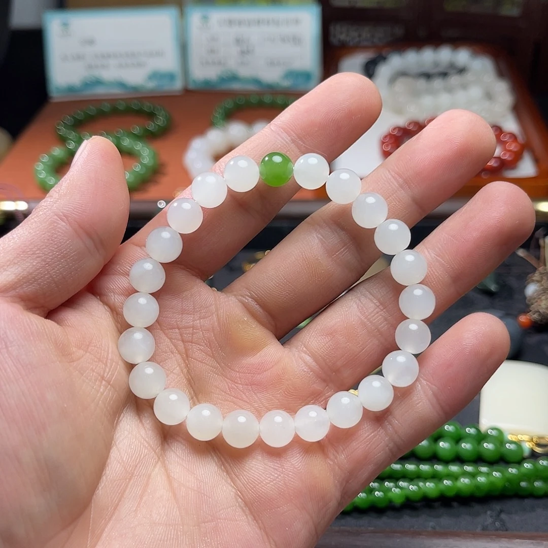 和田玉未镶嵌手链