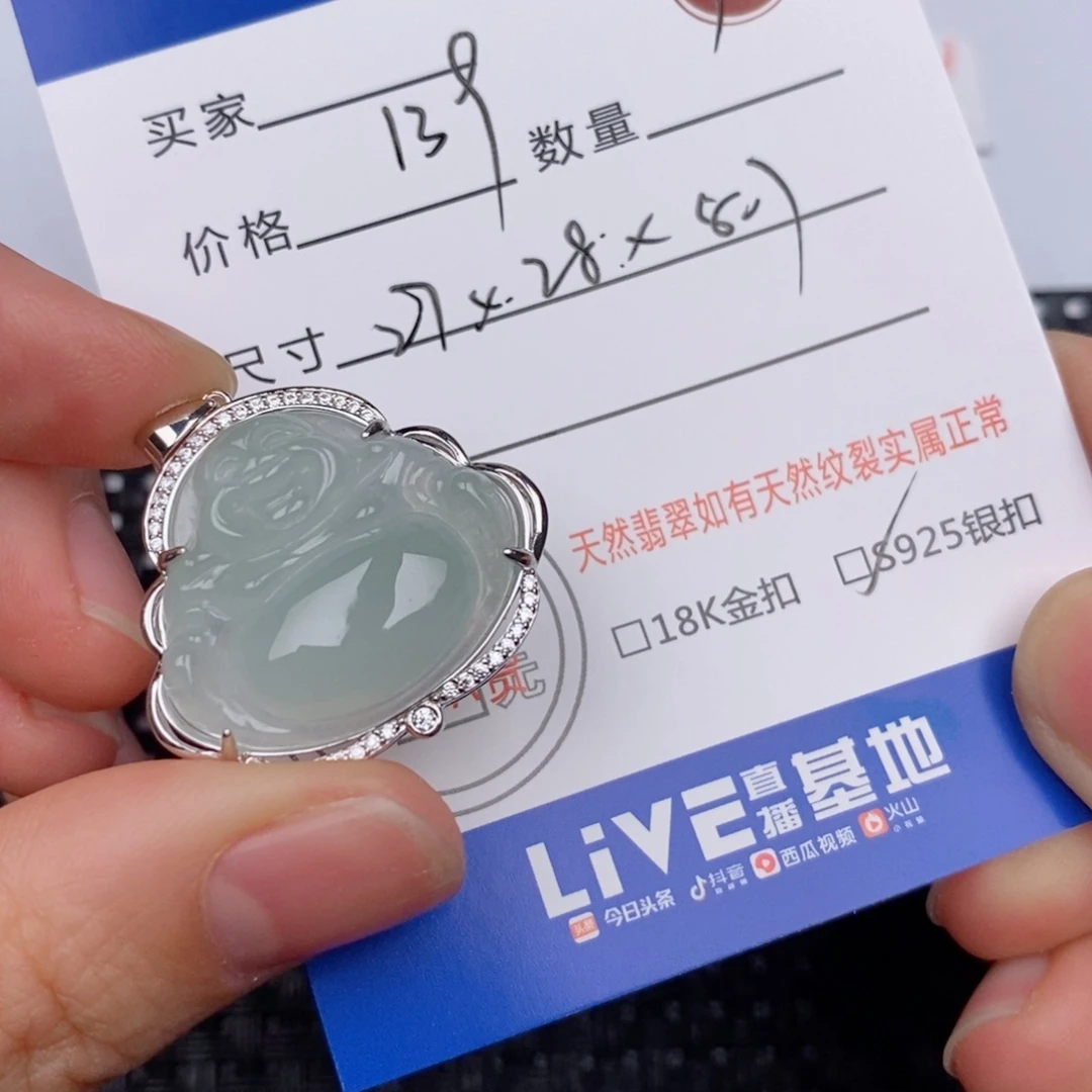 翡翠银S925镶嵌颈饰