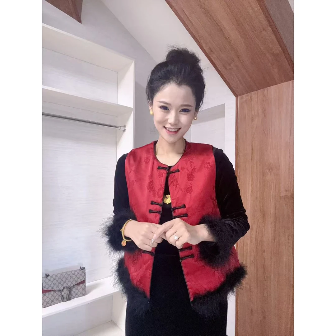 中国风新中式薄棉马甲（卡码拍小）（特惠价）