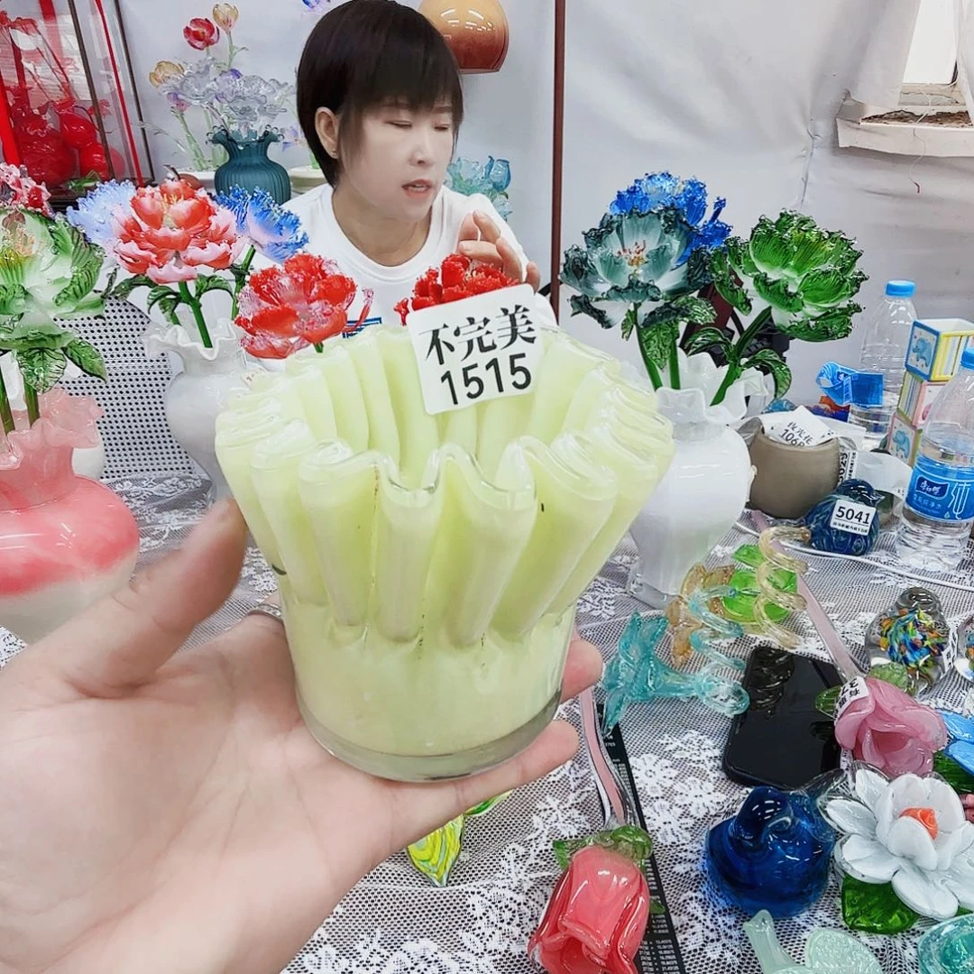 ʚ***ɞ瑕疵不退不换琉璃花瓶花器摆件艺术品