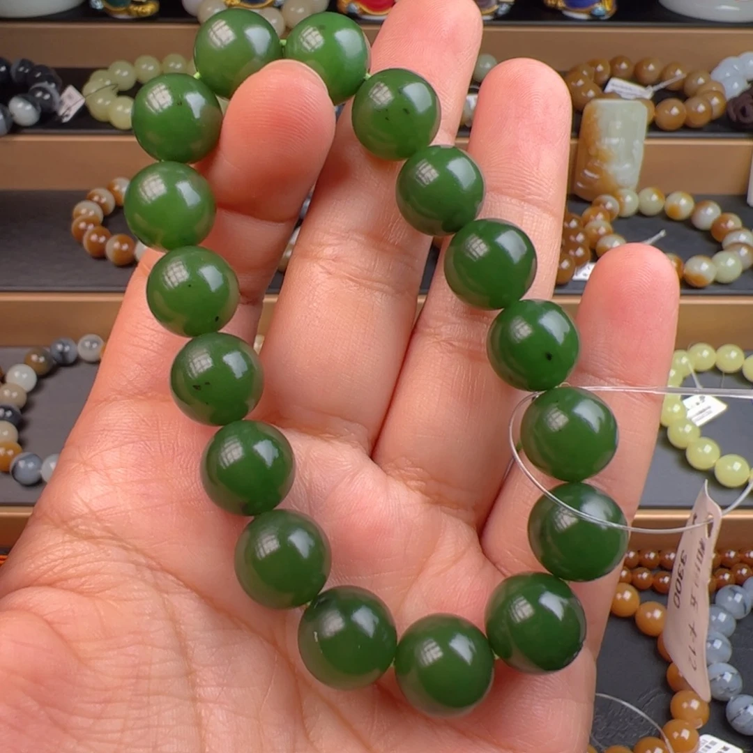和田玉未镶嵌手链新疆籽碧玉