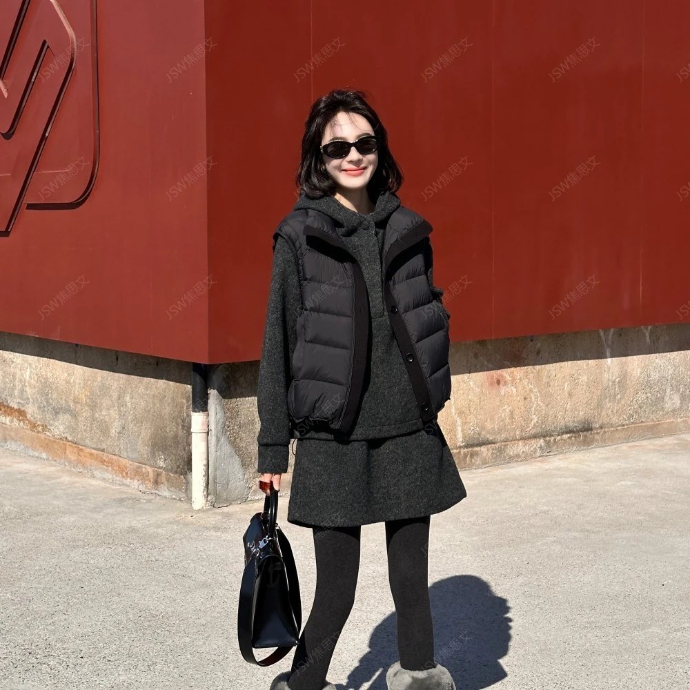 焦思文 冬季时尚休闲洋气宽松百搭羽绒短马甲251009Y9