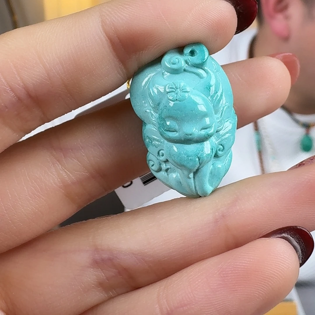 绿松石未镶嵌挂件