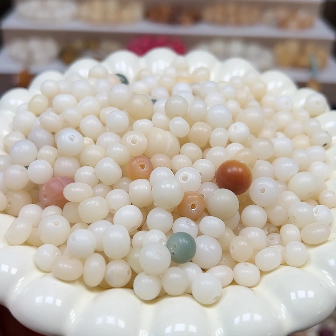 手串菩提根/象牙果瑕疵小白混500颗有坏