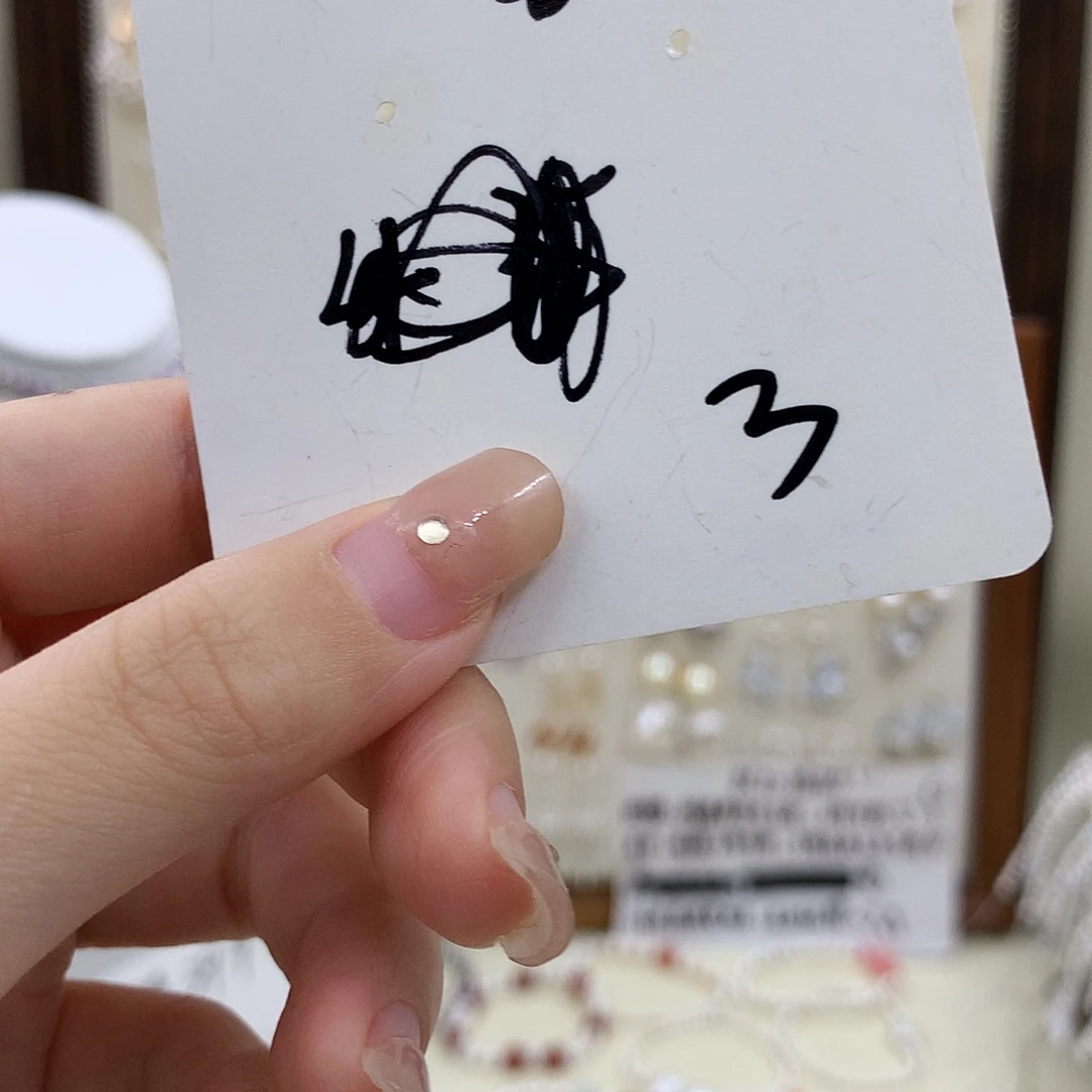 淡水珍珠银S925镶嵌耳饰
